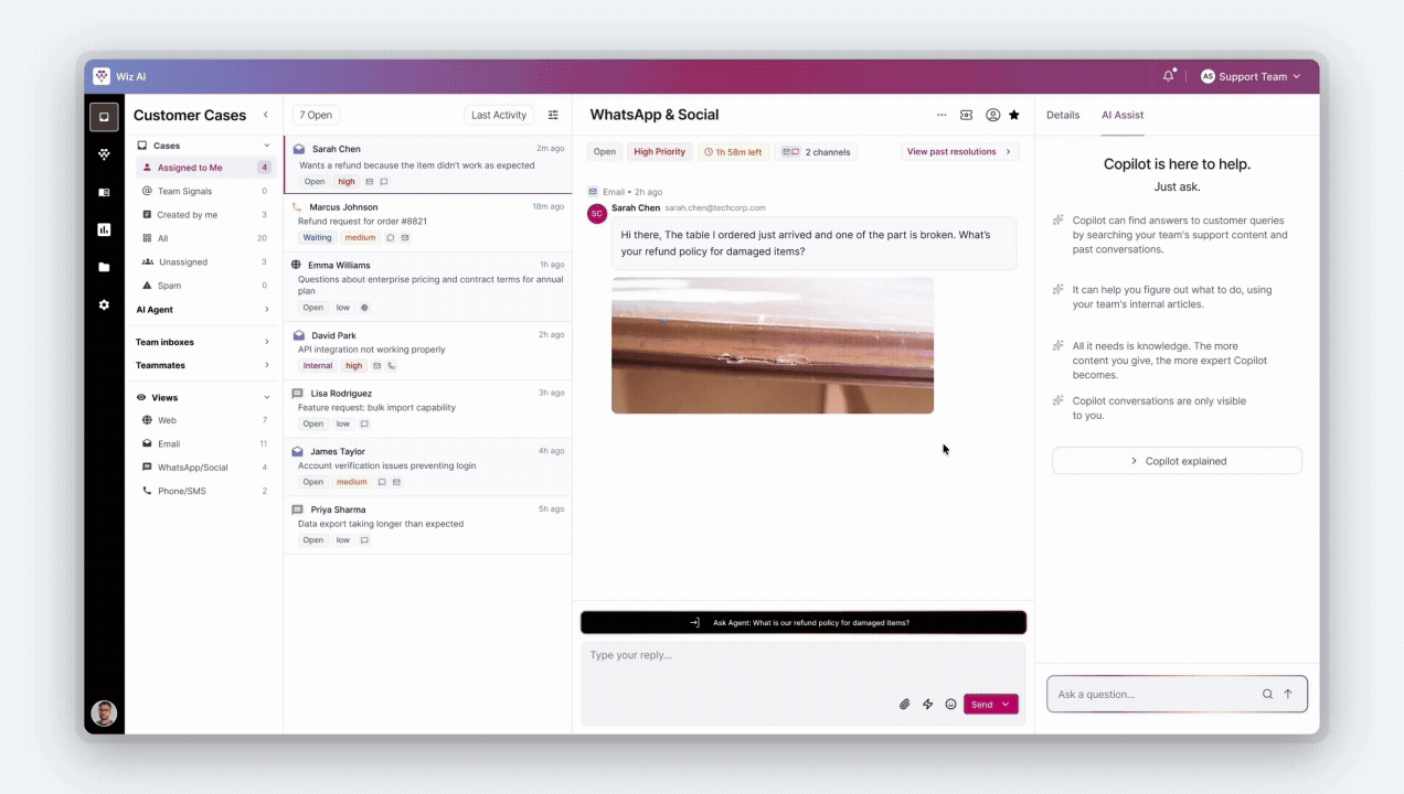 Ask Copilot — policy-grounded AI assistance
